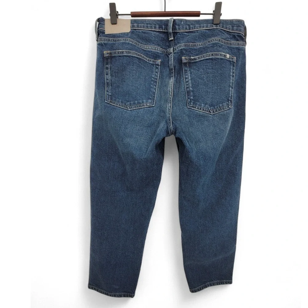 Everlane Womens Jeans‎ 29R Cropped Shortie Organic Cotton Blue High Rise EUC